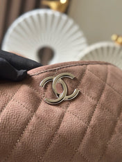 CHANEL 25S FLAP BAG 34 IN BROWN SUEDE