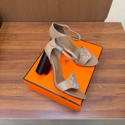 HM 26S MARQUISE SANDAL 85MM IN LIGHT BROWN CALFSKIN
