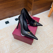 GUCCI 26S HORSEBIT PUMPS 105 MM IN BLACK SMOOTH CALFSKIN