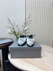 SOCCER SNEAKER IN WHITE MIX BLACK QUILTED LAMBSKIN