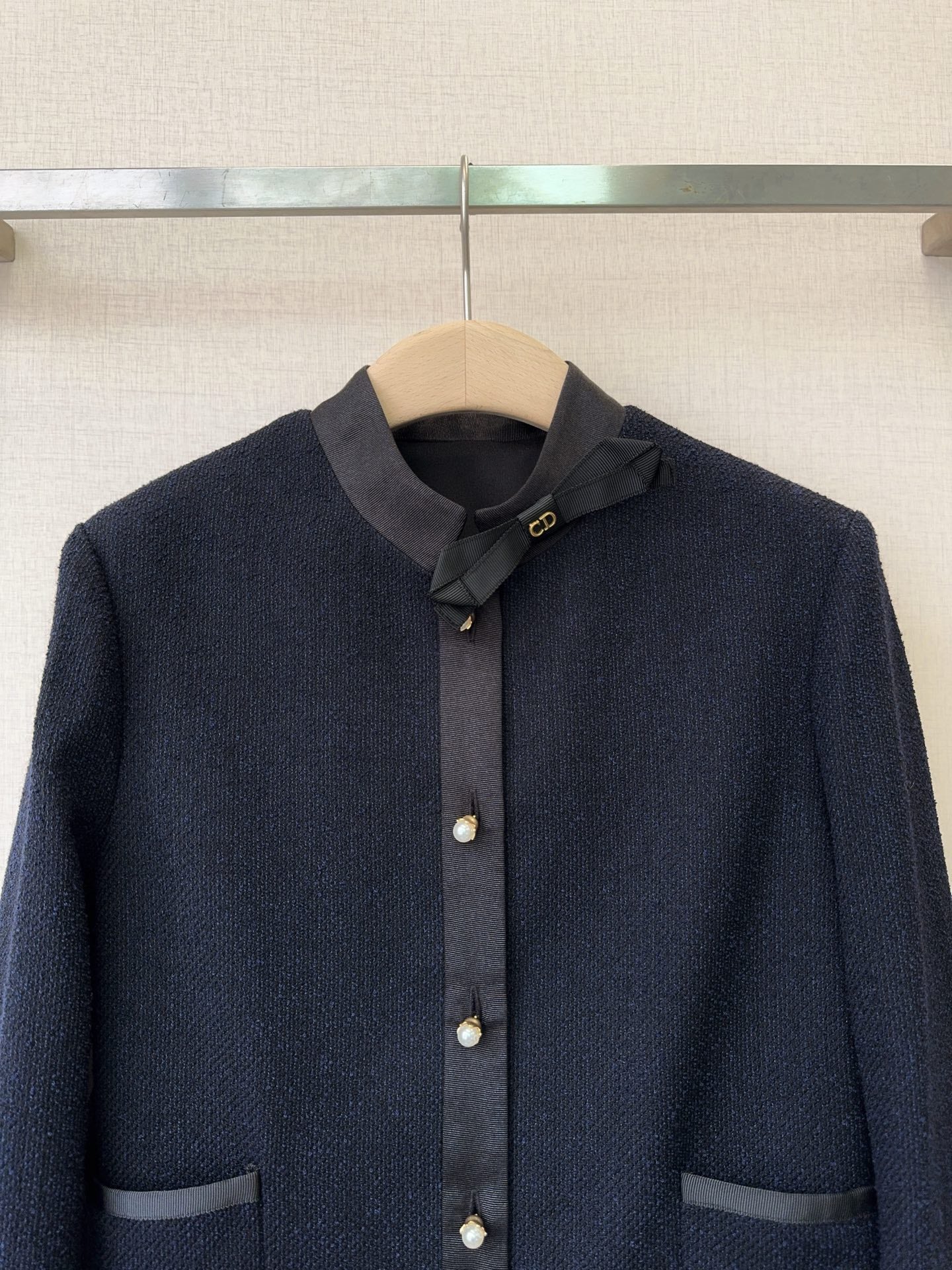 DIOR 26S BOW-DETAIL TWEED JACKET 1301