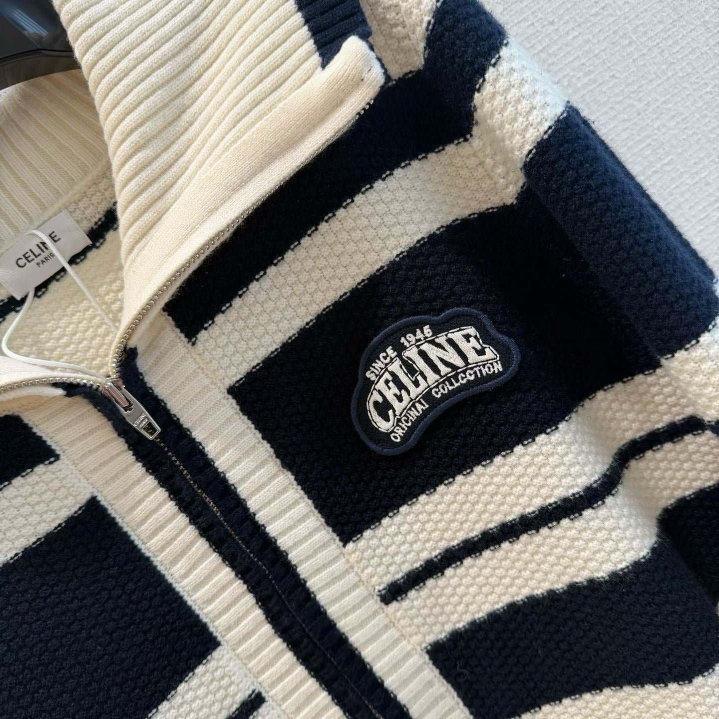 CELINE 26S ZIP-UP KNIT CARDIGAN 608
