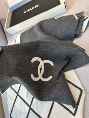 SCARF 180 CM IN MOUSE GRAY MIX WHITE CASHMERE 401970