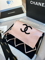 SCARF 180 CM IN PASTEL PINK MIX BLACK CASHMERE 401972