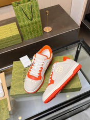 GG MAC80 TRAINER CREAMY WHITE AND ORANGE CALFSKIN