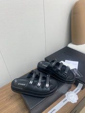 DAD SANDAL IN BLACK LAMBSKIN MULE
