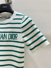 DIOR 25S STRIPED SHORT-SLEEVE T-SHIRT 671