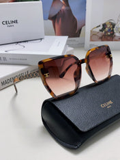 TRIOMPHE SUNGLASS 497830 IN HAVANA ACETATE EMBOSSED LOGO