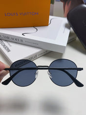 SIGNATURE ROUND SUNGLASS 581383 IN BLACK METAL