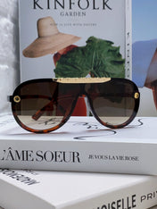 BLACKWOOD SUNGLASSES 567460 IN HAVANA ACETATE GOLD METAL