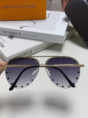 PARTY PILOT SUNGLASSES 567465 IN GOLD METAL GREY SMOKE LENSES