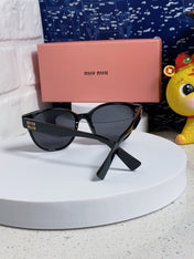 RUNWAY SUNGLASSES 567505 IN BLACK ACETATE BLACK LENSES