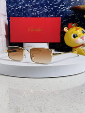 SANTOS RECTANGULAR FRAME SUNGLASSES CT0473S IN METAL