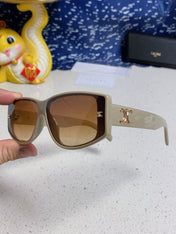 TRIOMPHE SUNGLASS 533218 IN IVORY ACETATE CAMEL LENSES