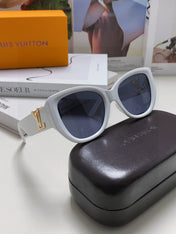 ICON CAT EYE SUNGLASSES 570248 IN WHITE ACETATE