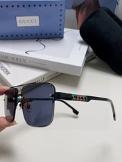 RECTANGULAR FRAME SUNGLASSES 576873 IN METAL