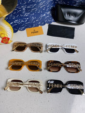 OVERSIZES FF DIAMONDS SQUARE SUNGLASSES 551639 IN ACETATE