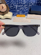 CAT EYE SUNGLASSES 571649 IN GREY CLEAR ACETATE