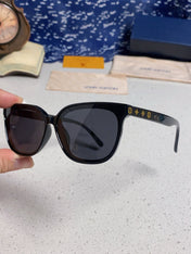 CAT EYE SUNGLASSES 571652 IN BLACK ACETATE