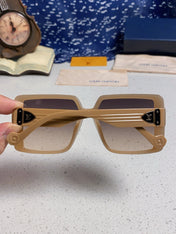 SQUARE SUNGLASSES 571654 IN DARK BEIGE SMOKE ACETATE