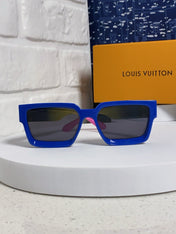 RECTANGLE SUNGLASSES 575847 IN BLUE MIX MULTICOLOR ACETATE
