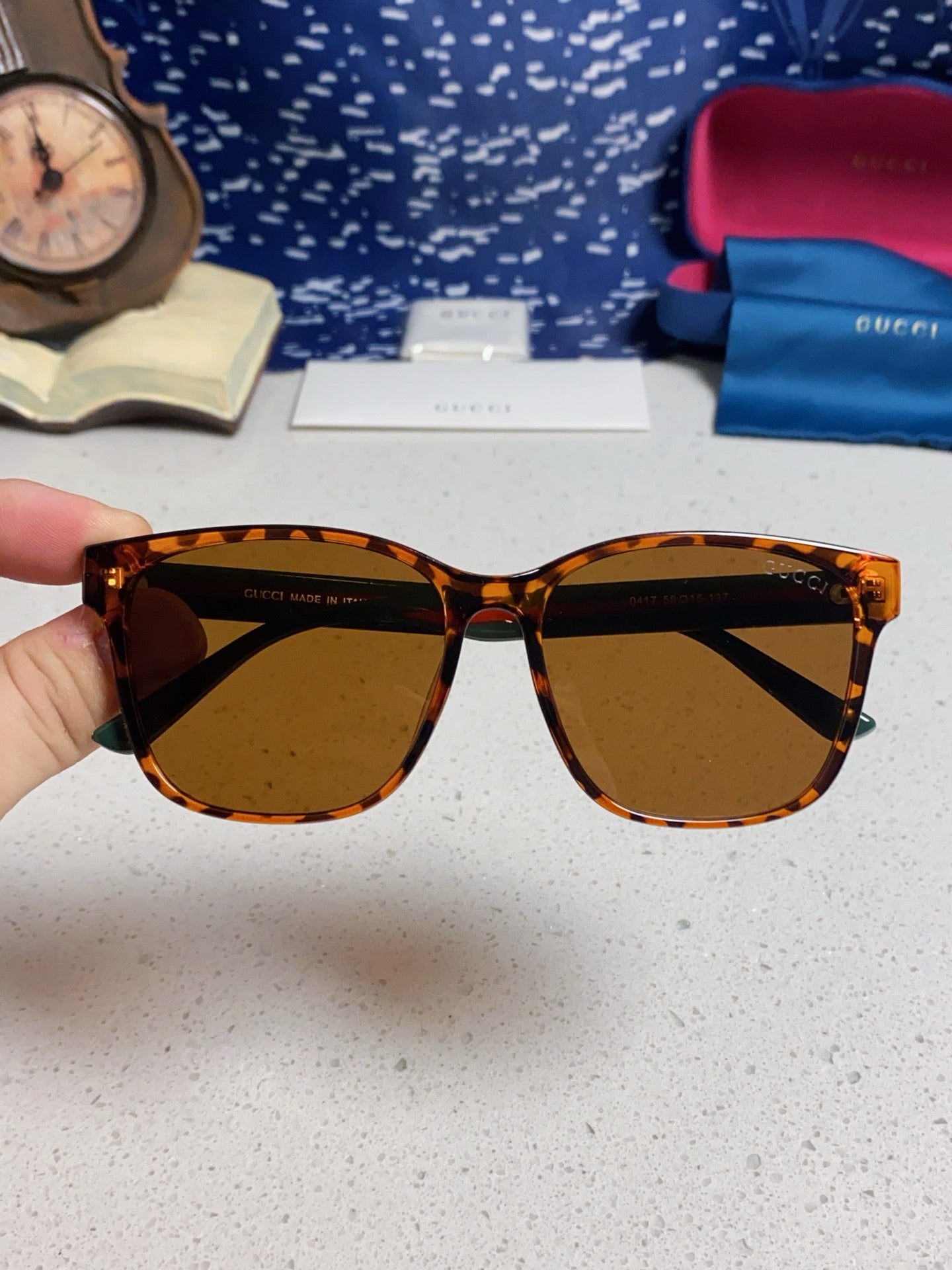 GUCCI 26S SQUARE FRAME IN ACETATE 424599