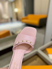 LV X TM 6AM HIGH 4 CM MULE IN LIGHT PINK CALFSKIN