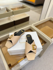 BALMAIN 26S SANDALS IN BEIGE CALFSKIN