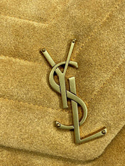 LOULOU SMALL 25 IN PEANUT BROWN SUEDE COPPER HARDWARE