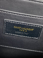 SOLFERINO SMALL SATCHEL 19 IN DARK GREY CALFSKIN GOLD HARDWARE
