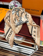 SAILOR BANDANA SQUARE IN BISQUE BEIGE SILK SCARF 140 CM