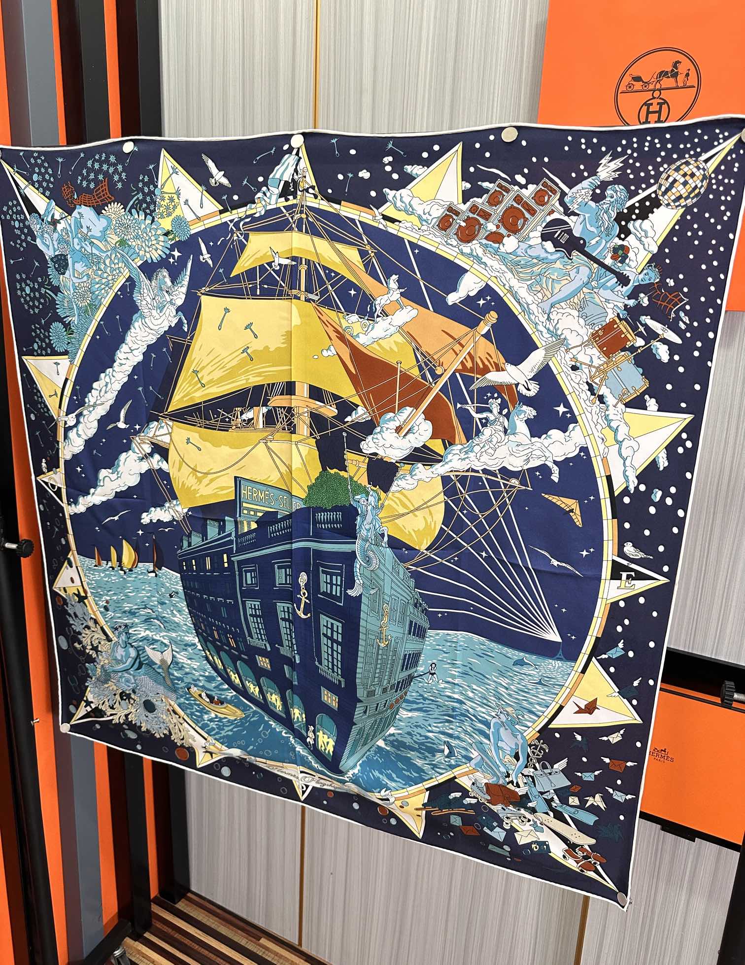 HERMES 25S SCARF 90 IN SILK 730531