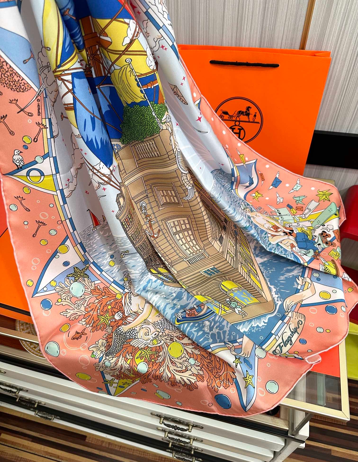 HERMES 25S SCARF 90 IN SILK 730532