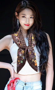 LV SCARF 90 CM IN SILK 730542