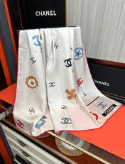 CHANEL 25S SCARF 90 IN SILK 733858