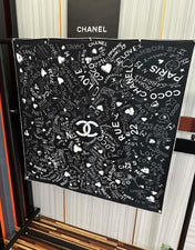 CHANEL 25S SCARF 90 IN SILK 738419