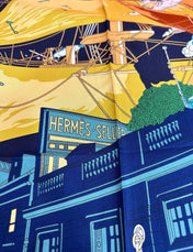 HERMES 26S PRINTED SQUARE SCARF 90 IN SILK 312023