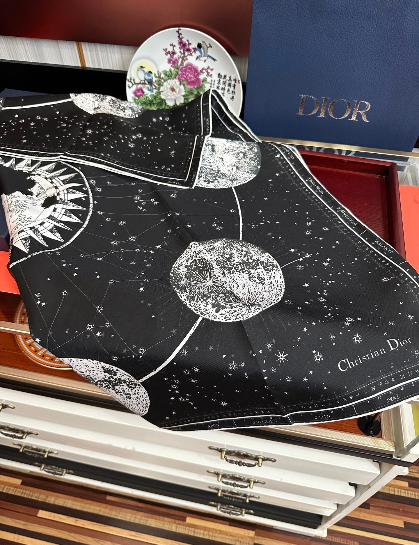 DIOR 26S SCARF 90CM IN SILK 303323