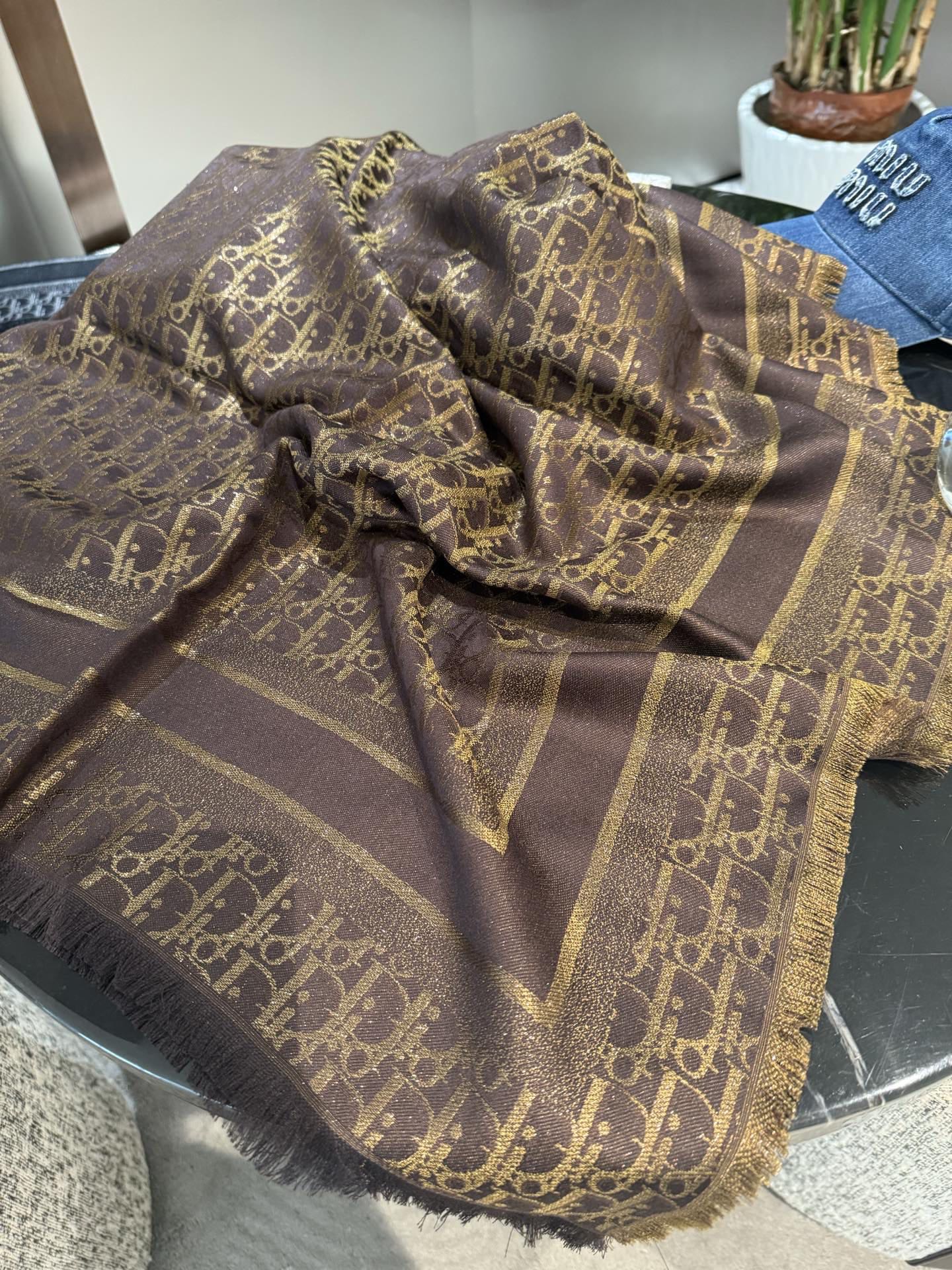 DIOR 26S SCARF 140 IN SILK AND CASHMERE 429181