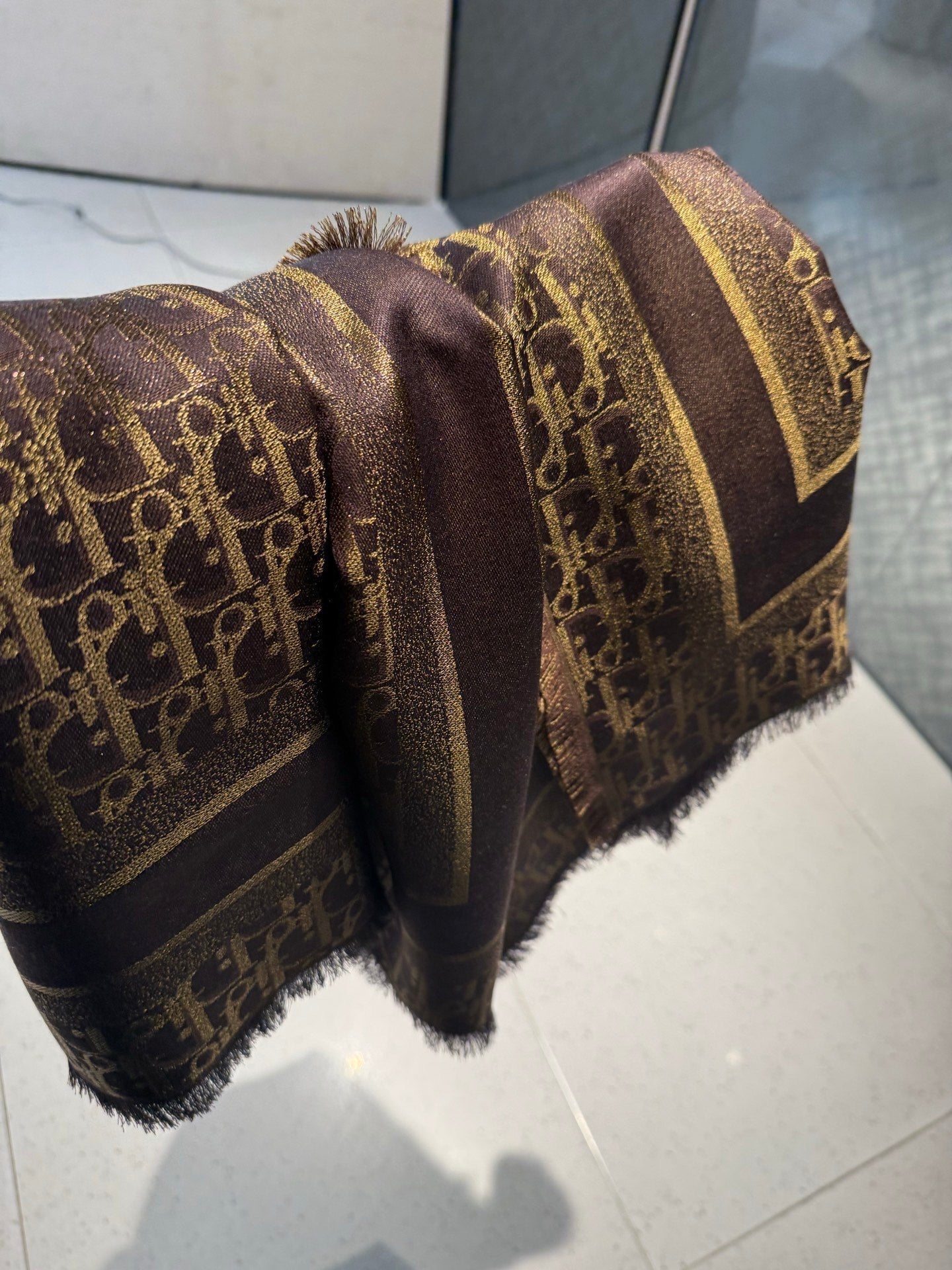 DIOR 26S SCARF 140 IN SILK AND CASHMERE 429181