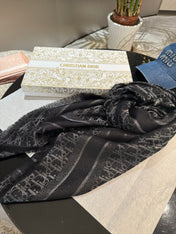 DIOR 26S SCARF 140 IN SILK AND CASHMERE 429180