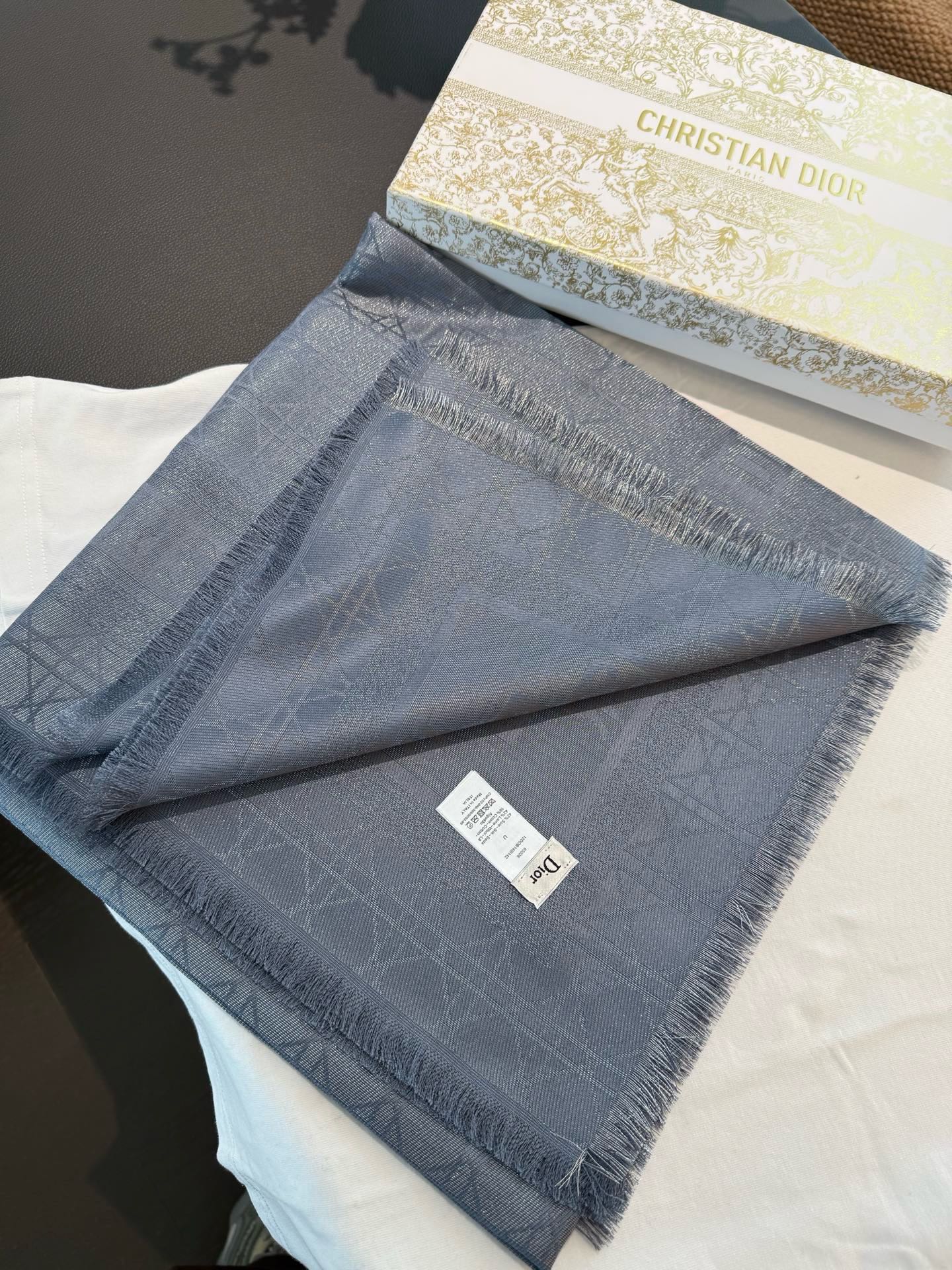 DIOR 26S SCARF 140 IN SILK AND CASHMERE 424265