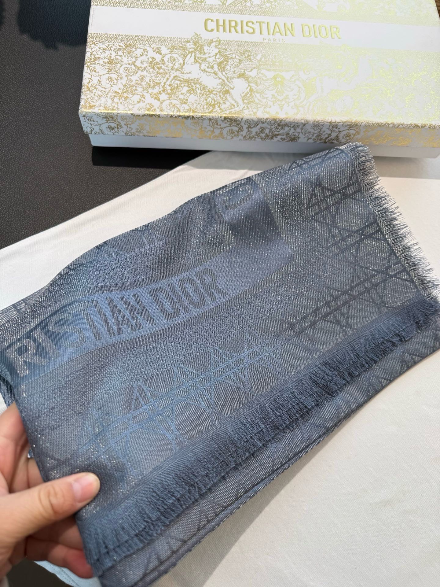 DIOR 26S SCARF 140 IN SILK AND CASHMERE 424265