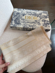 DIOR 26S SCARF 140 IN SILK AND CASHMERE 424259