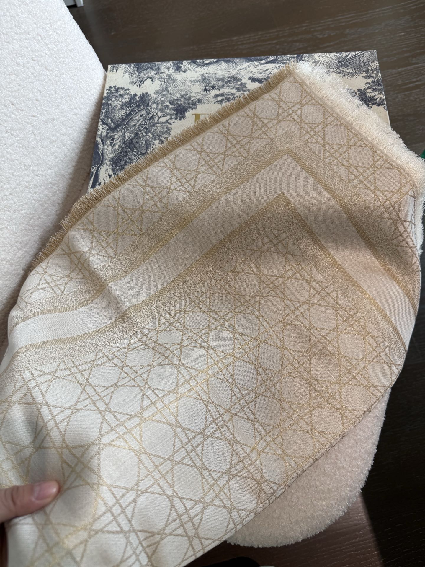 DIOR 26S SCARF 140 IN SILK AND CASHMERE 424259