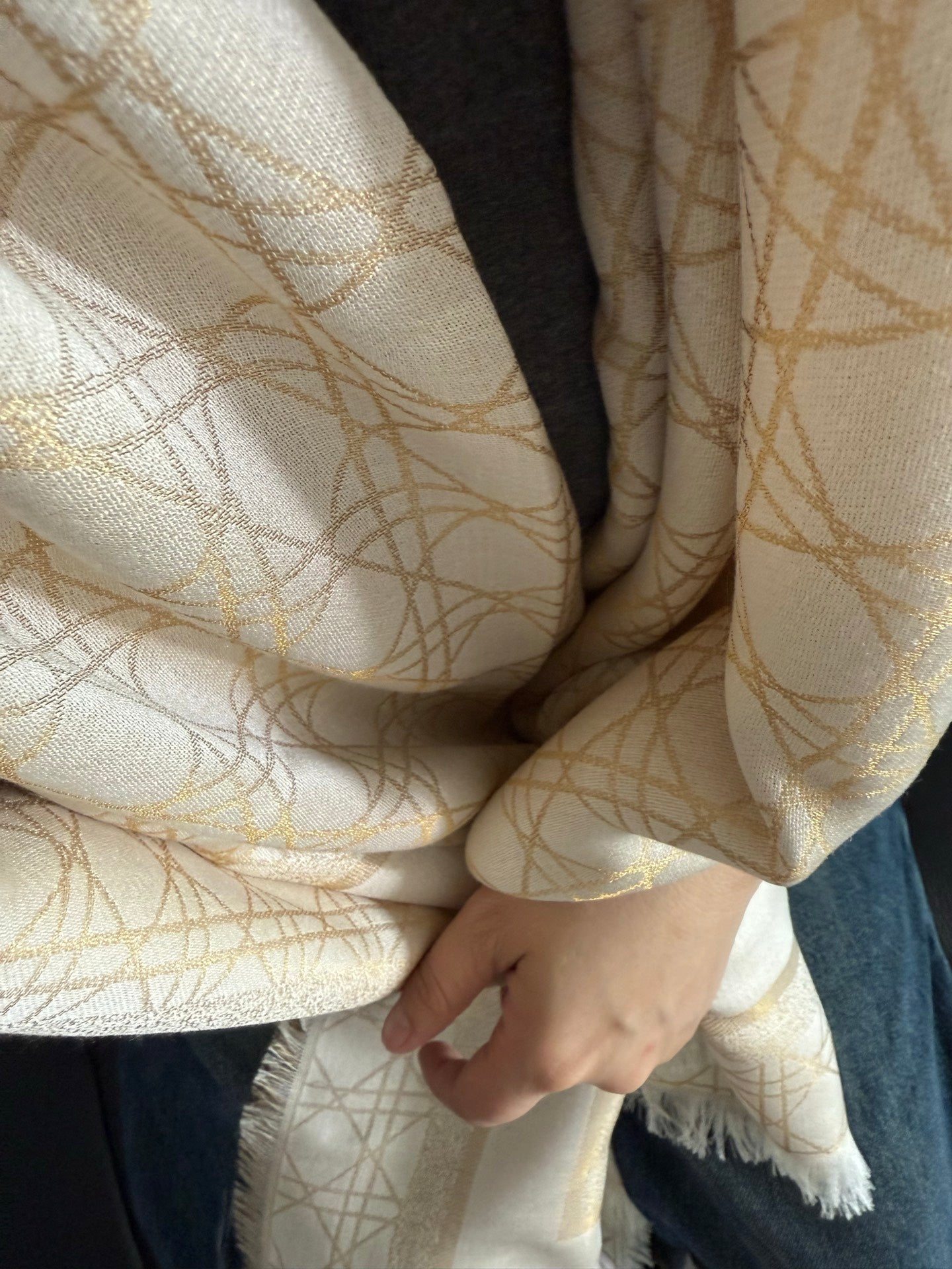 DIOR 26S SCARF 140 IN SILK AND CASHMERE 424259