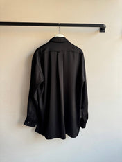 Loewe Shirt Black Satin Fabric