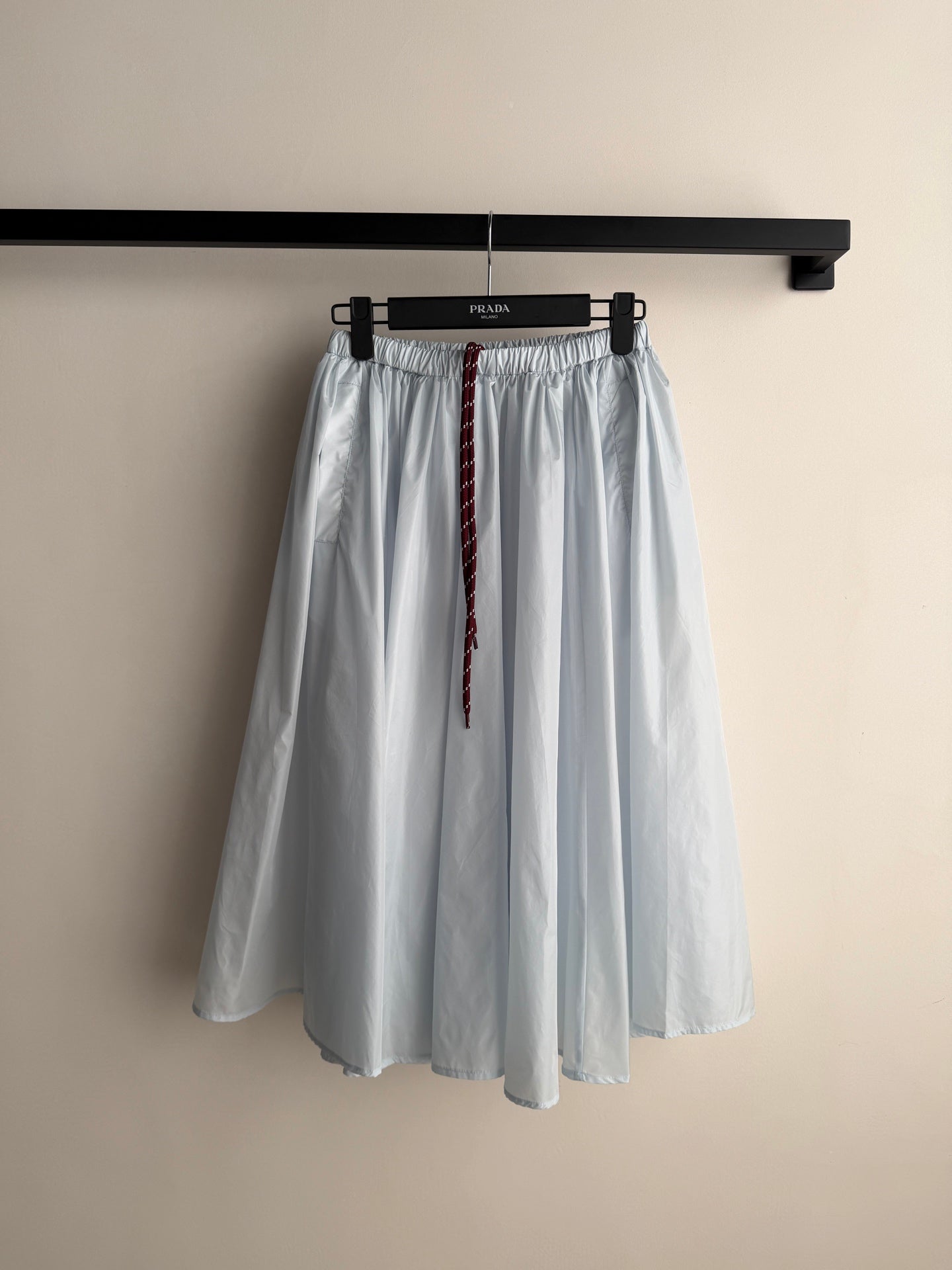 PRADA 26S ELASTIC WAIST MIDI SKIRT STYLE 844
