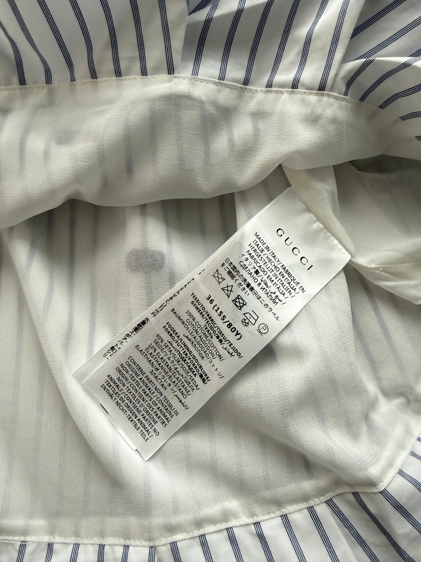 GUCCI 26S MANDARIN COLLAR SHIRT 324