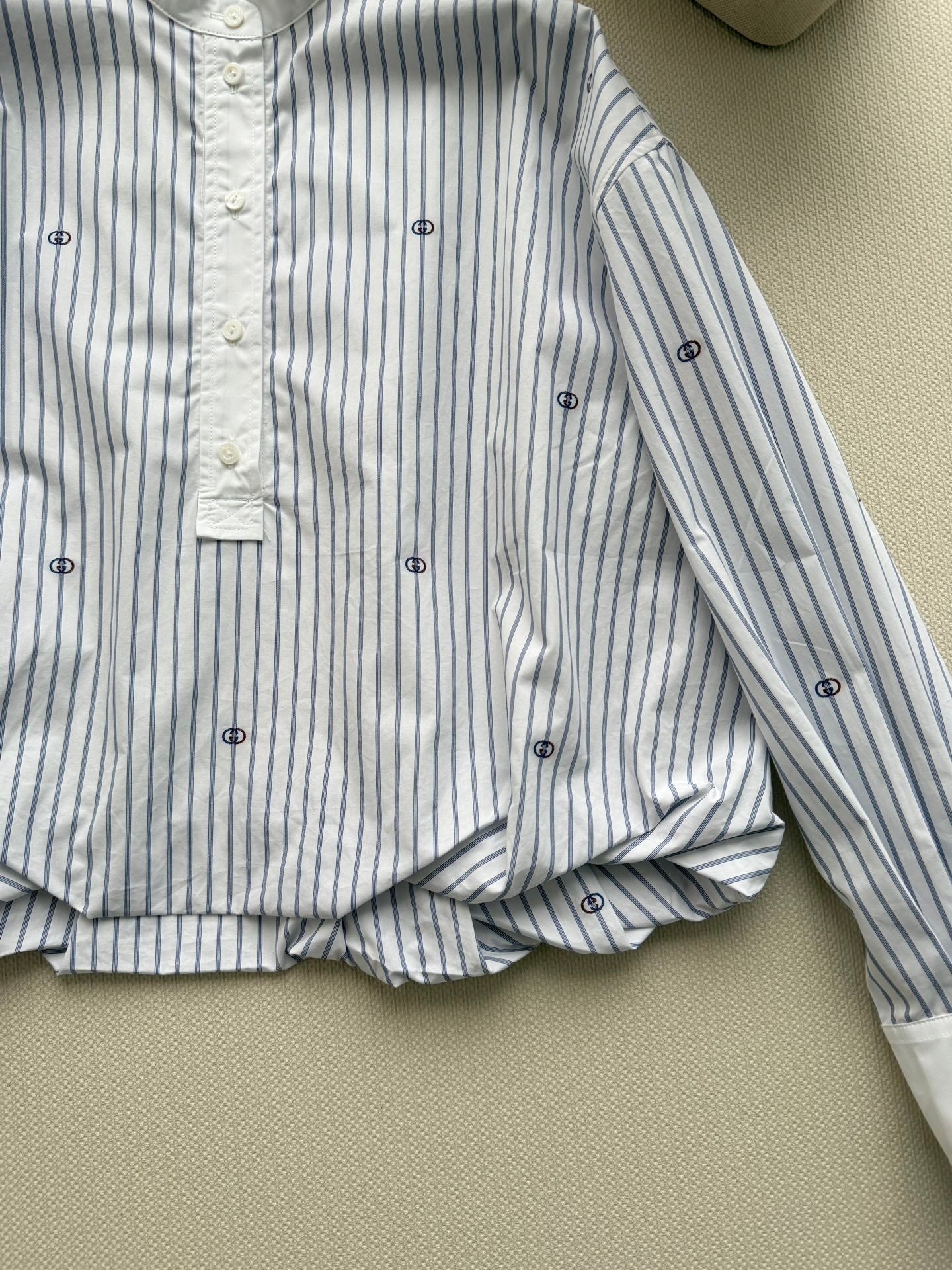 GUCCI 26S MANDARIN COLLAR SHIRT 324